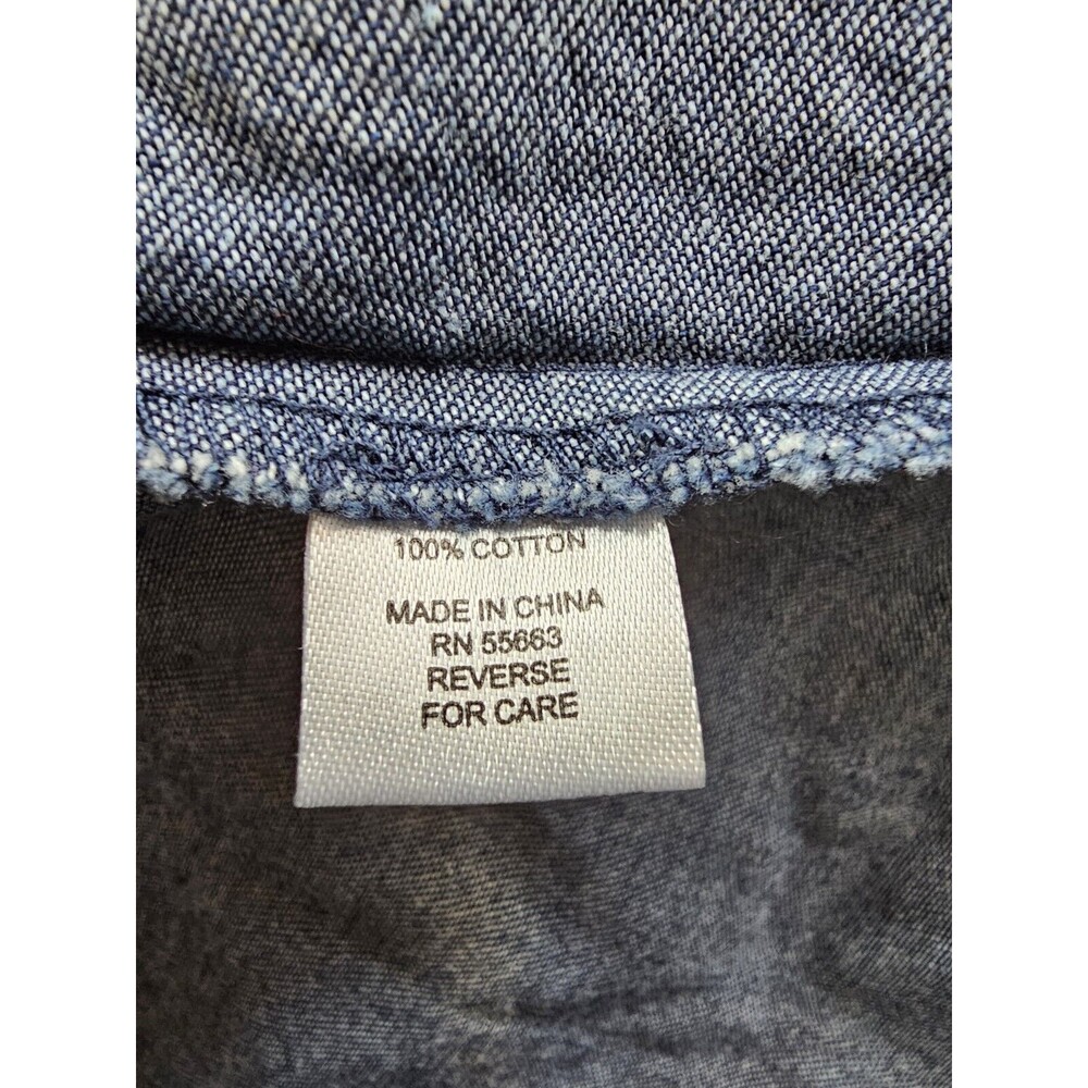 For Cynthia Top Womens Blue Jean Denim Shirt 100% Cotton Size 2X - Picture 6 of 7